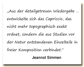 Zitat: Jeannot Simmen beschreibt, wie sich das Capriccio aus der detailgetreuen Wiedergabe im freien Spiel entwickelt.